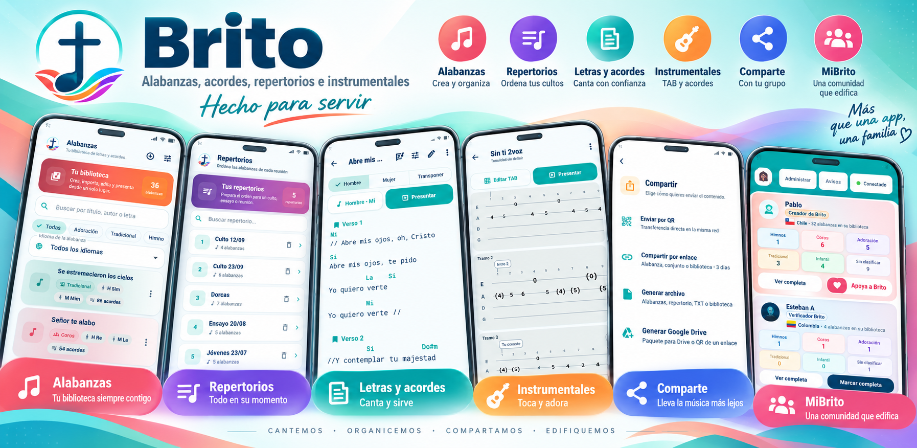 Brito: alabanzas, acordes, repertorios e instrumentales